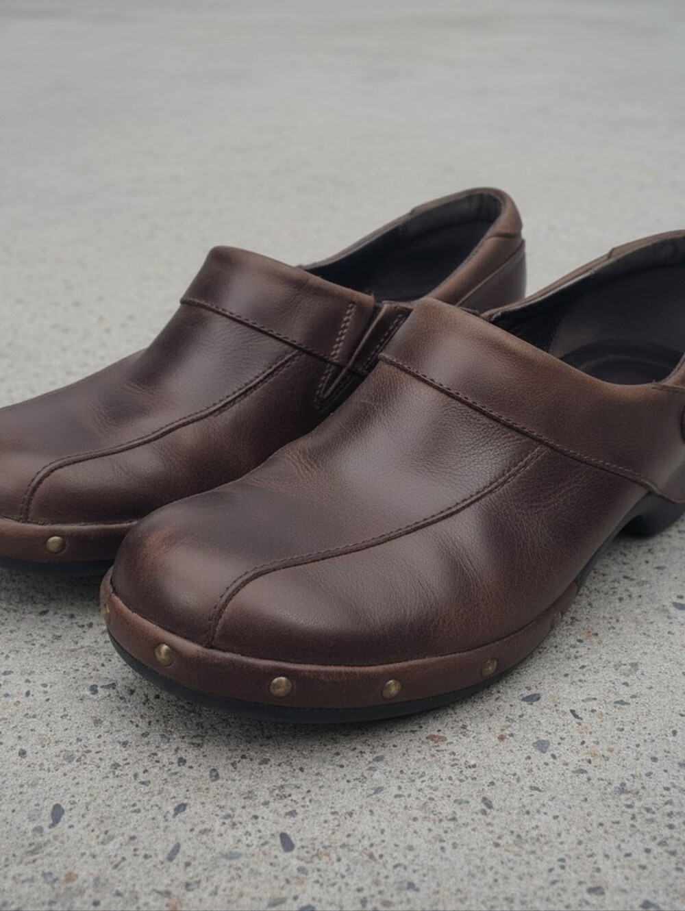Merrell Luxe Espresso Leather Clogs | Women's Size 8 | Cottagecore Slip-On Shoes